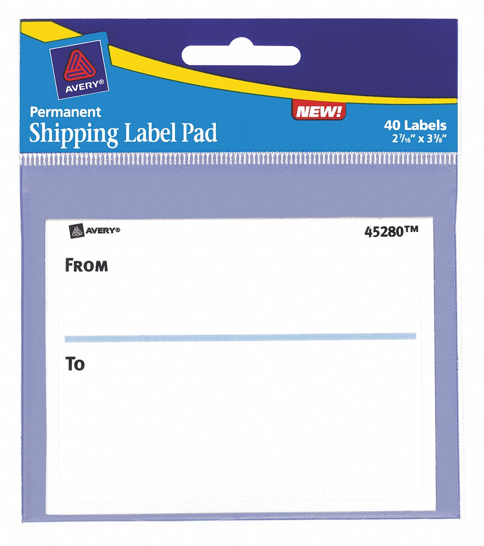 Shipping Labels, 3 In. H x 4 In. L, PK6