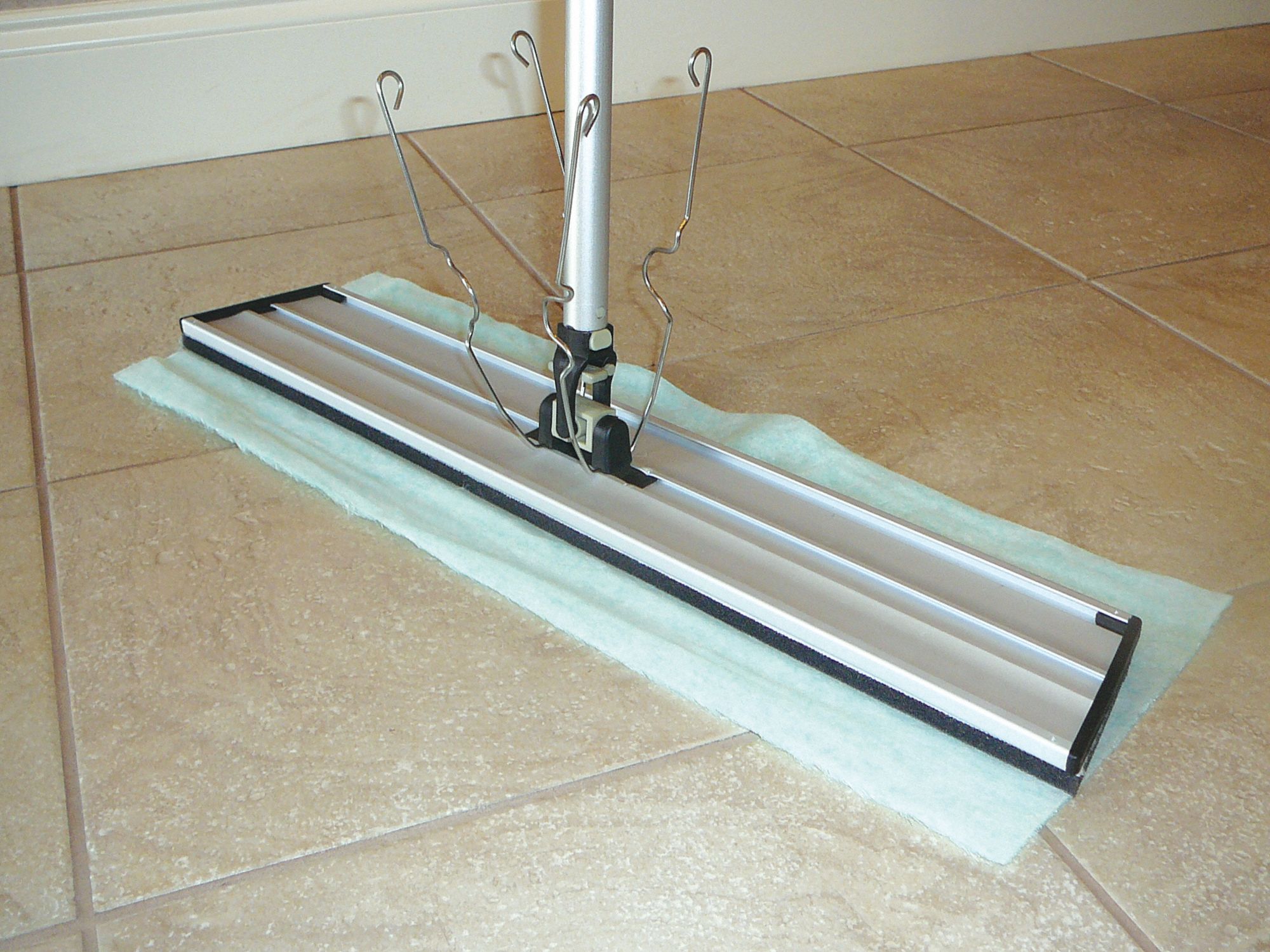 Dust Mop Frame, 4In., Aluminum, Silver