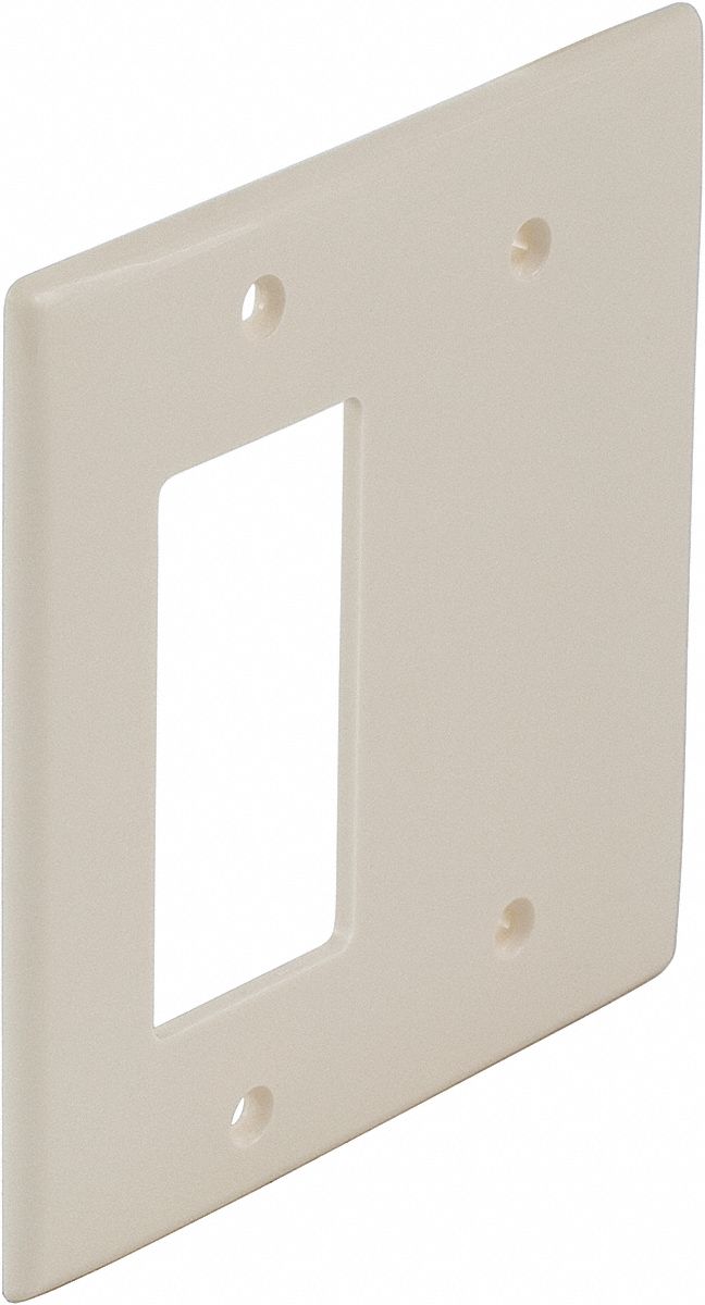 Wall Plate, 2Gang, Lt Al