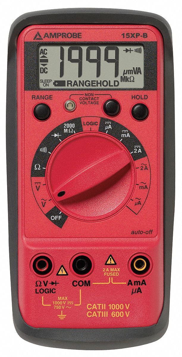 Digital Multimeter, 750V, 2A, 2000 MOhms