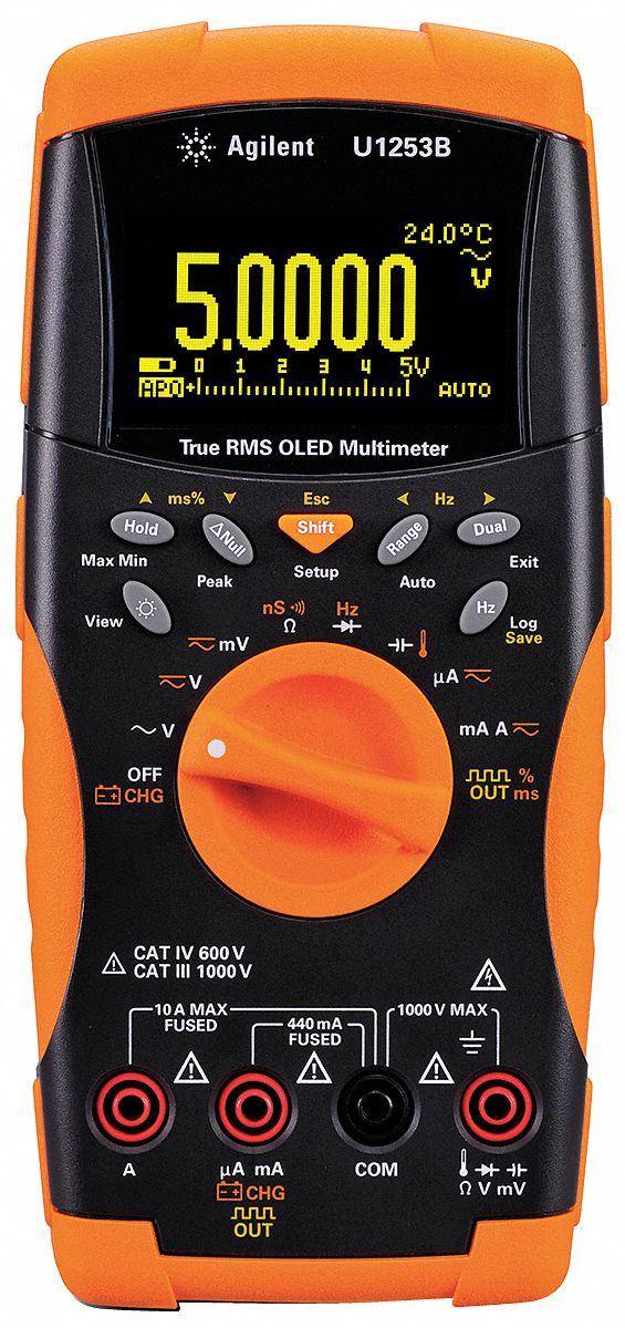 Digital Multimeter, 1000V, 10A, 500 MOhms