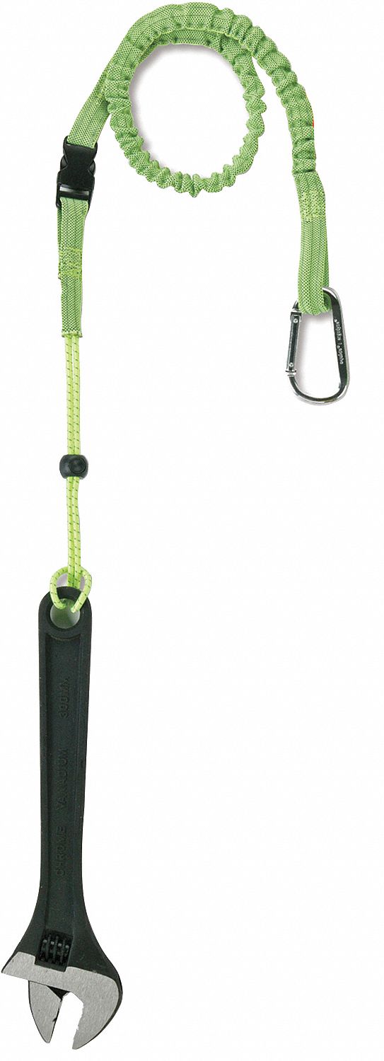 Tool Lanyard, 5lb., 42 to 54 In. L, Lime