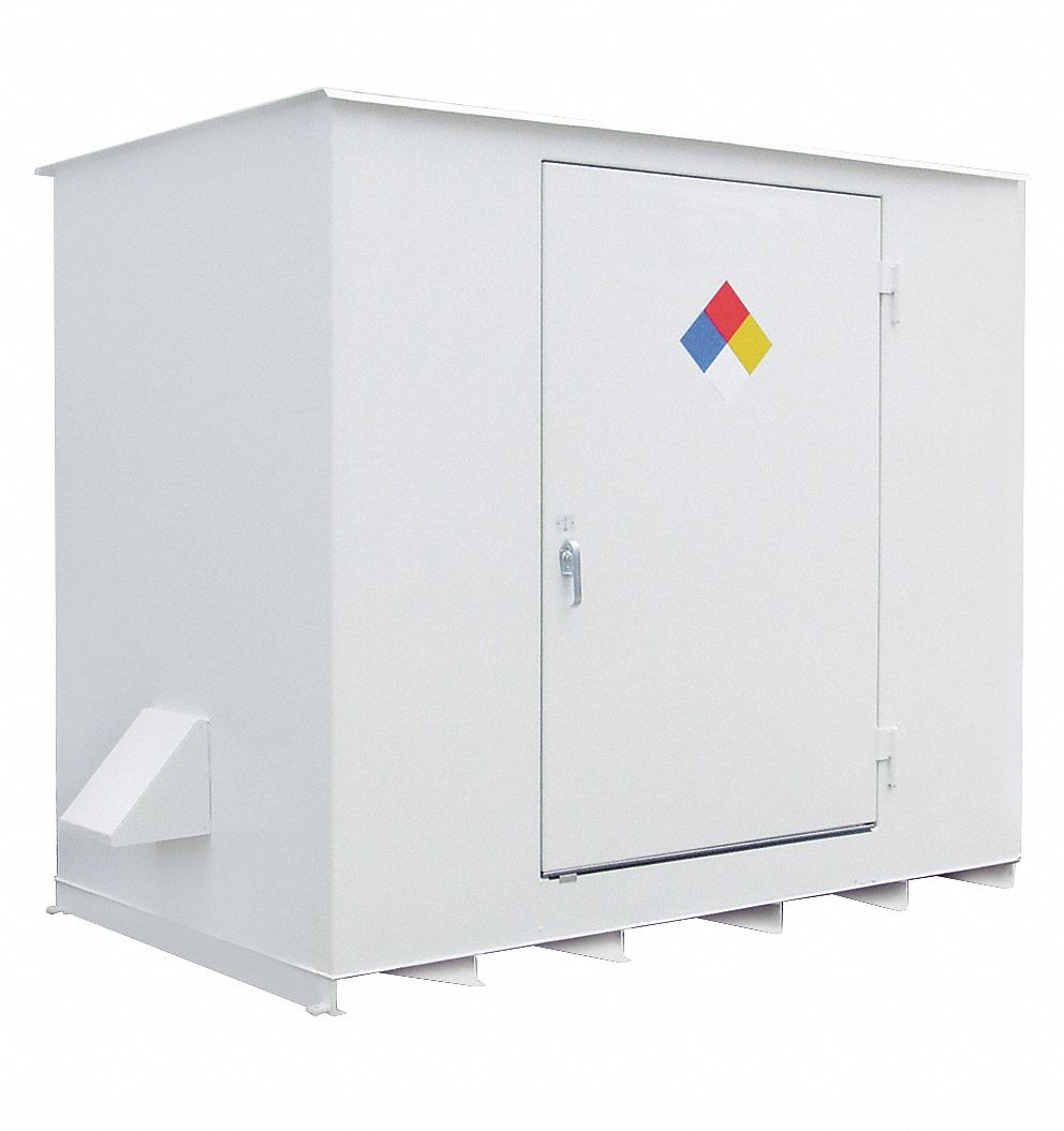 Storage Building, 8x55 Gal. Cap, White