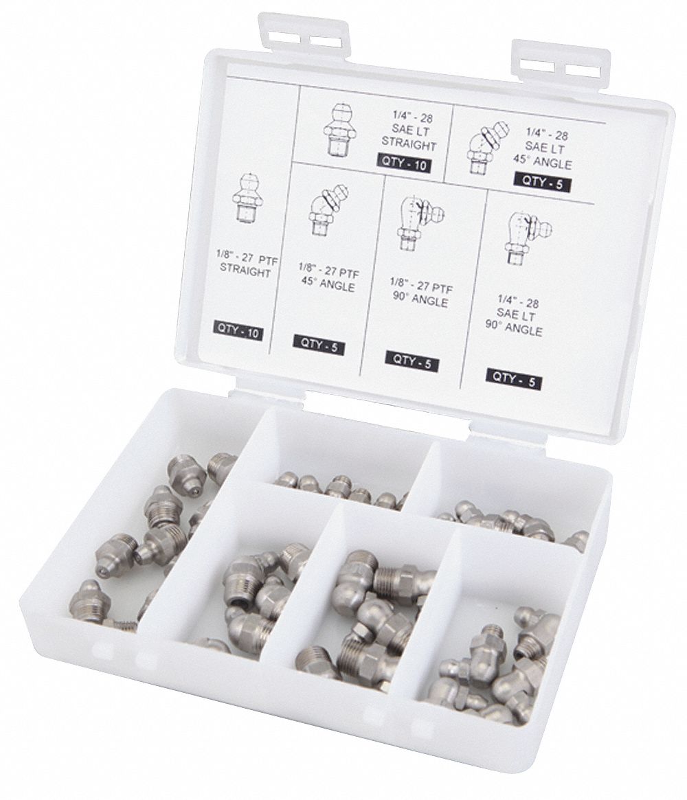 SS Grease Fitting Assortment, SAE