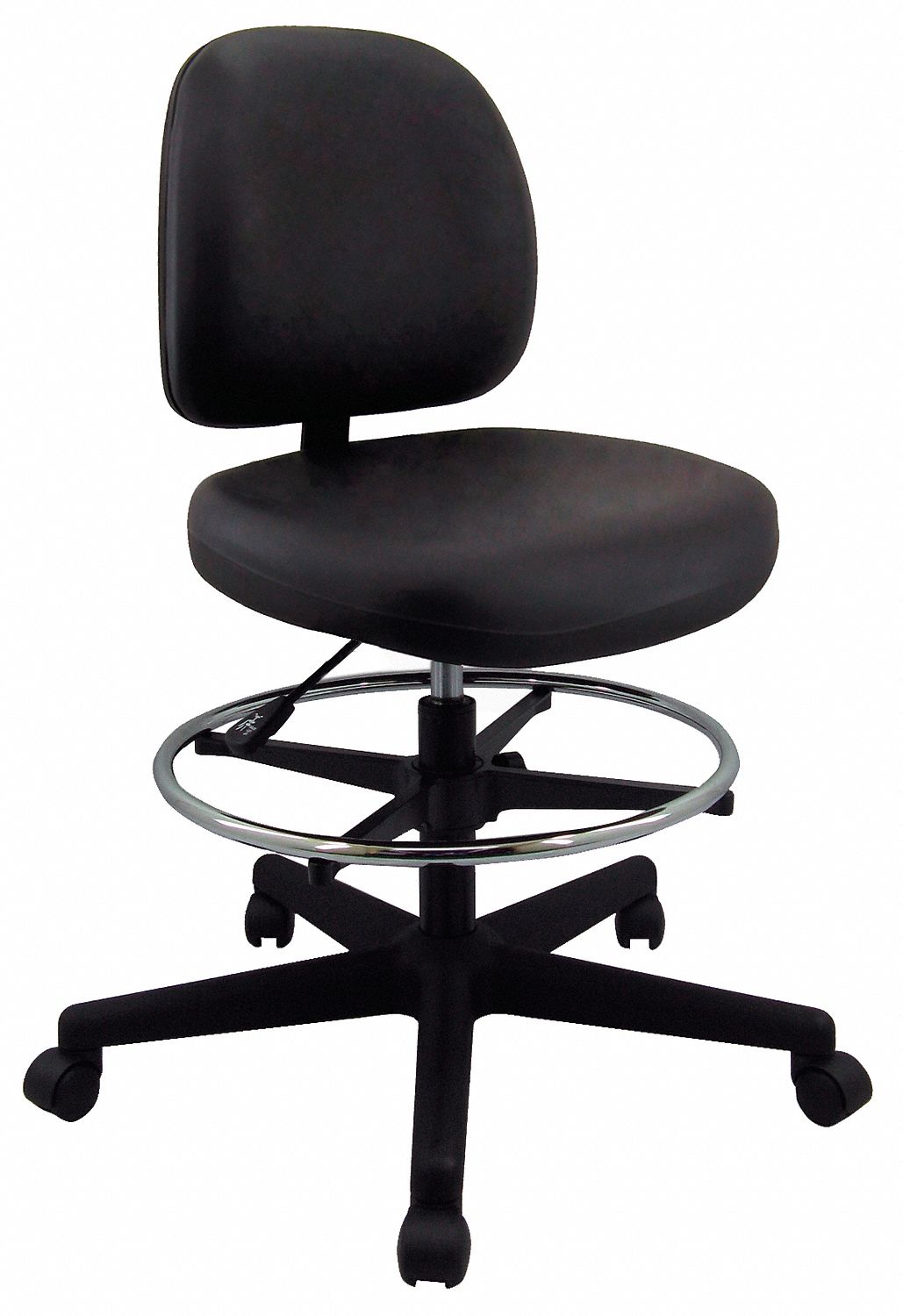 Pneumatic Task Chair, 300 lb., Black