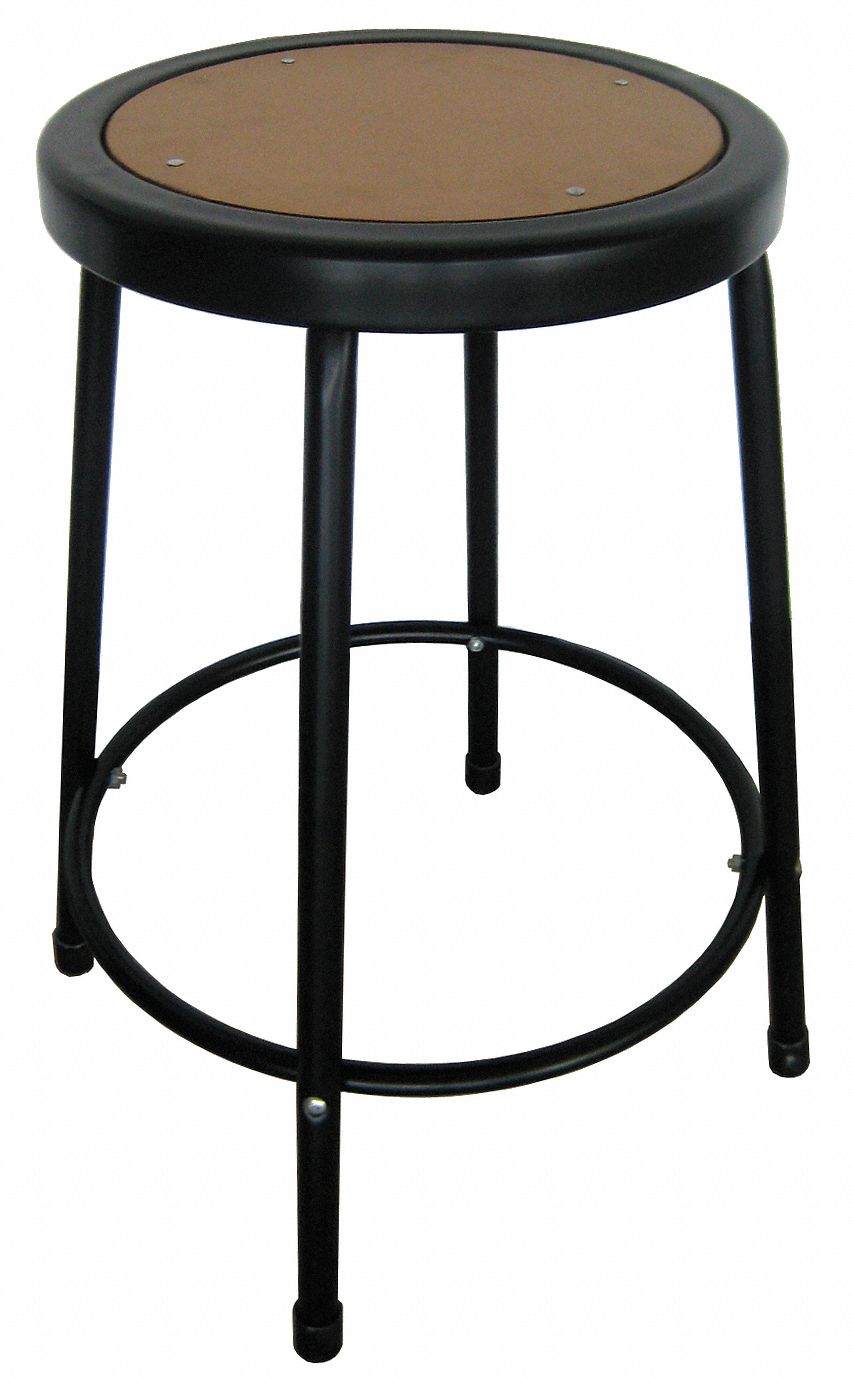 Round Stool, Natural Wood, 