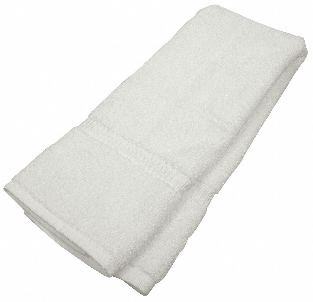 Hand Towel, 13x13 In, White, Pk 12