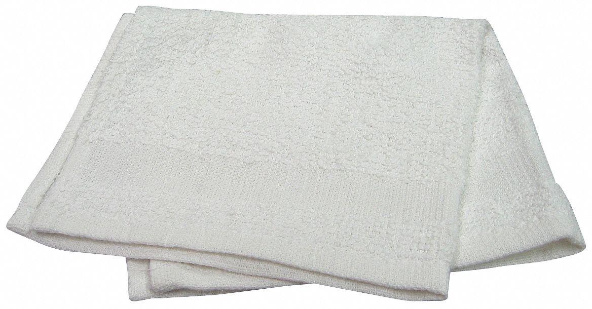 Wash Towel, 11x11 In, White, Pk 12
