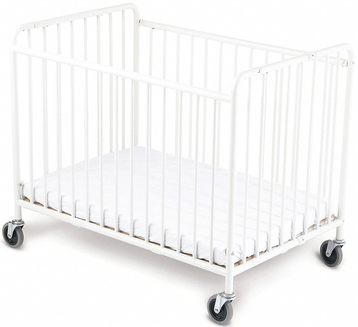 Folding Crib, Steel, 2 In. Mattress