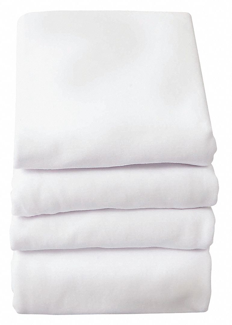 Baby Blanket, 30x40 In., White, Pk 6