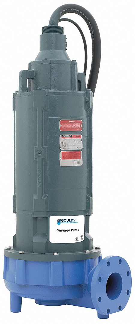 Sewage Pump, 7 1/2 HP, 3PH, 460V