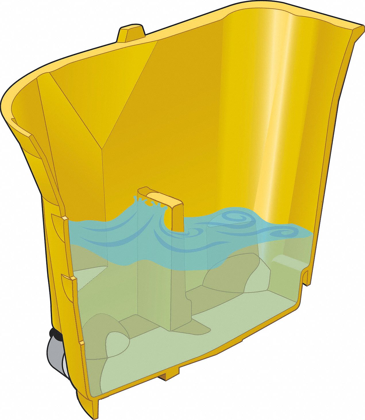 Mop Bucket and Wringer, 35 qt., Blue