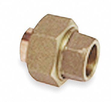 Union, 1-1/4 In, Cast Copper