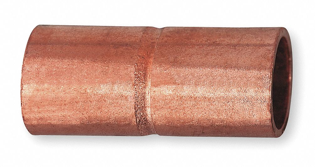 Coupling, Rolled Tube Stop, 3/4 In, Copper