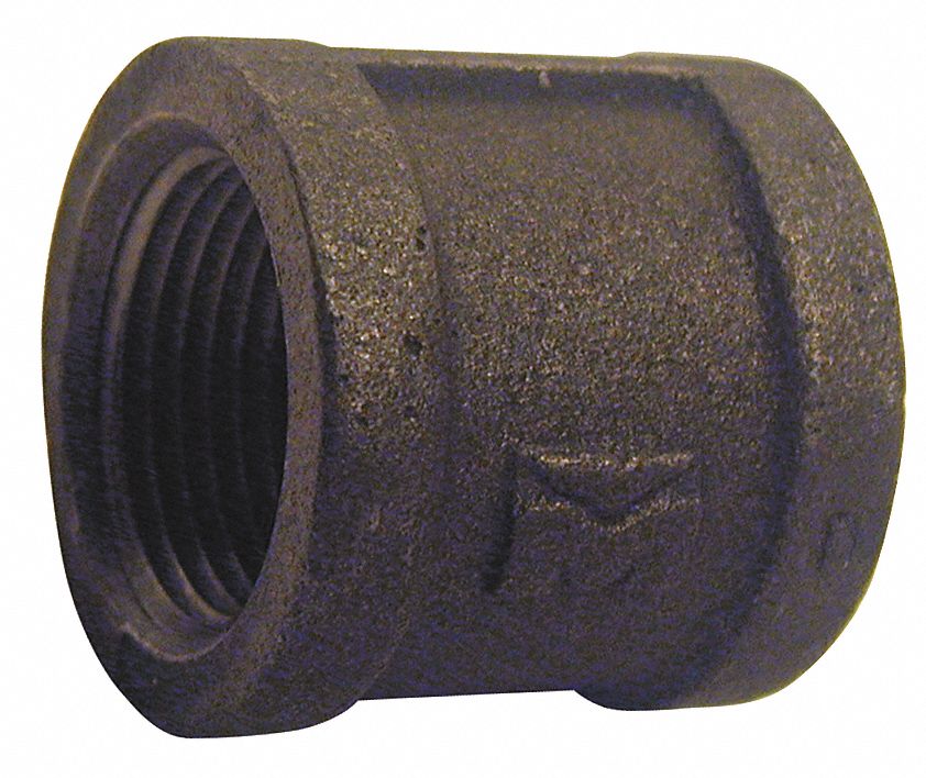 Coupling, 1/4 In, NPT, Black Iron