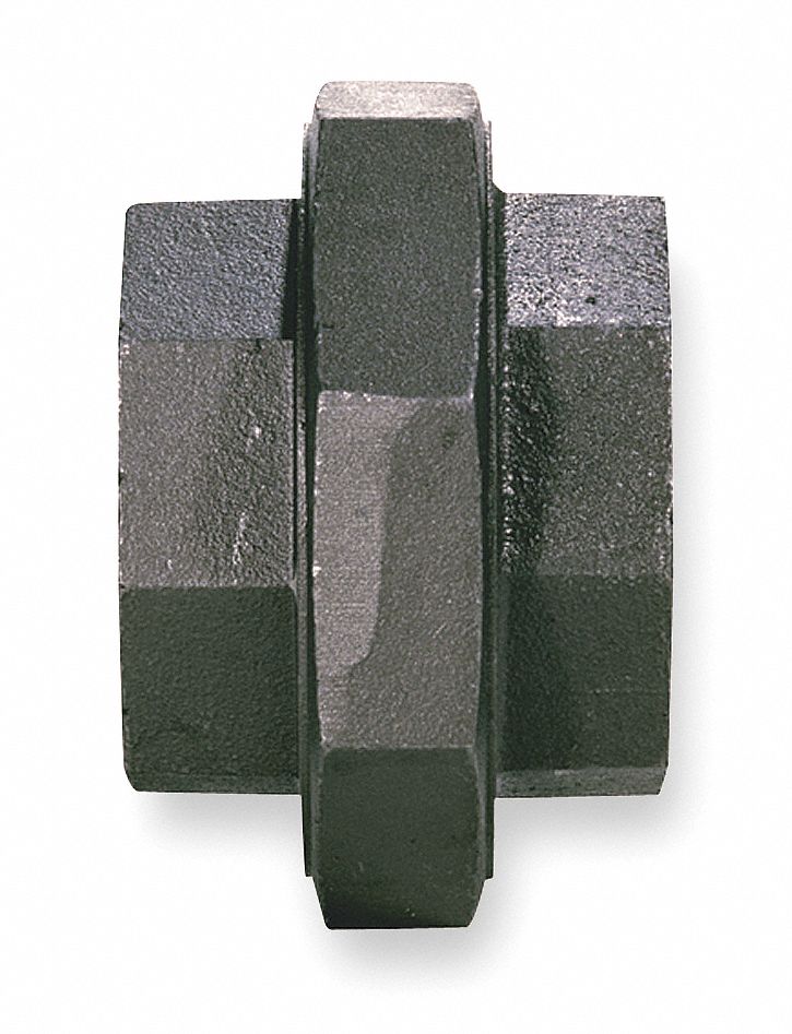 Union, 3/4 In, NPT, Black Malleable Iron