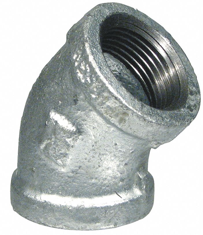 Elbow, 45 Deg, 1 1/4 In, Galvanized