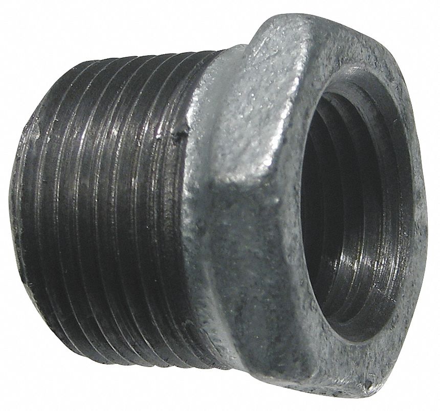Hex Bushing, 2 1/2 x 2 In, Galvanized