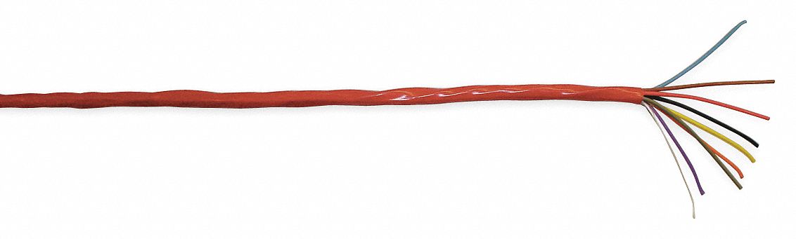 Cable, Fire Alarm, Riser, 18/8, 1000Ft, Red