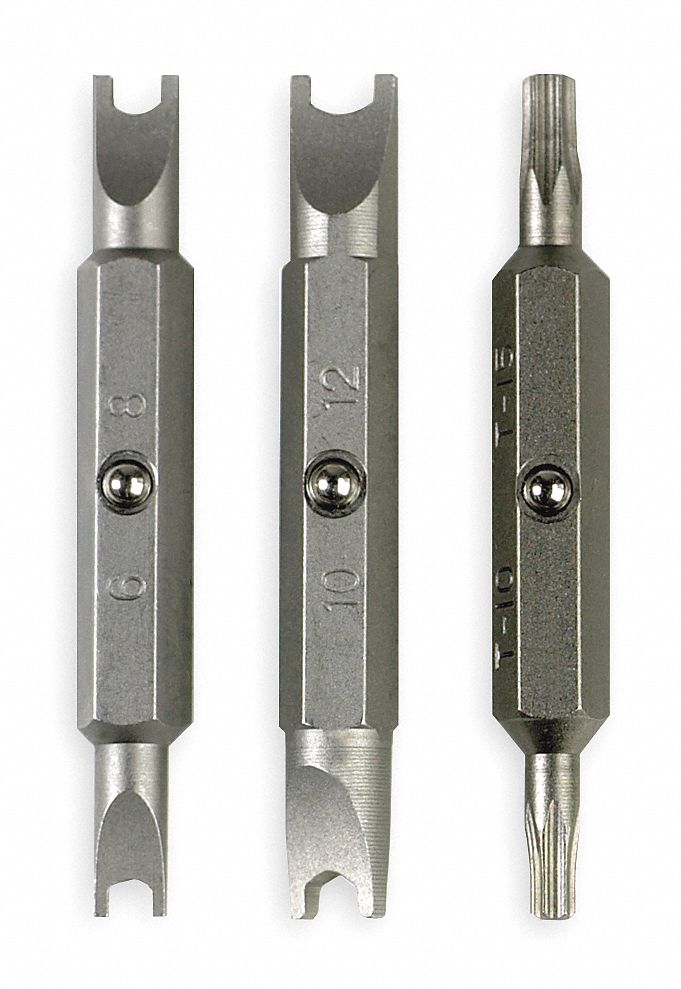 Screwdriver Bit Set, Span/Tx, PK 3