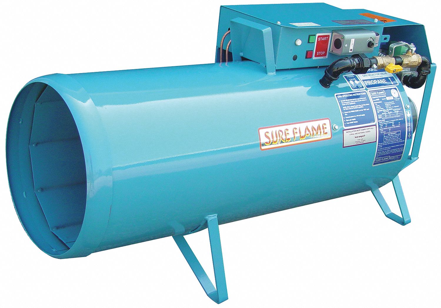 Portable Gas Heater, Dual Fuel, 400000BtuH