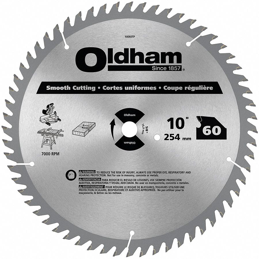 Circular Saw Bld, Crbde, 10 In, 60 Teeth