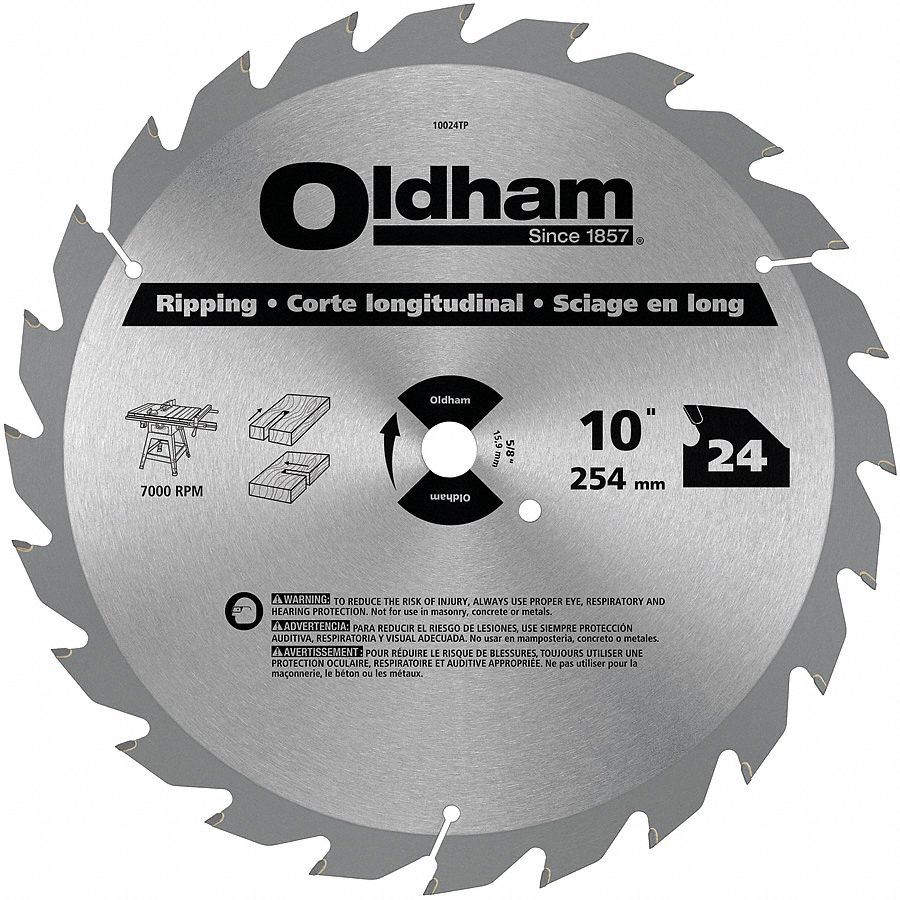 Circular Saw Bld, Crbde, 10 In, 24 Teeth