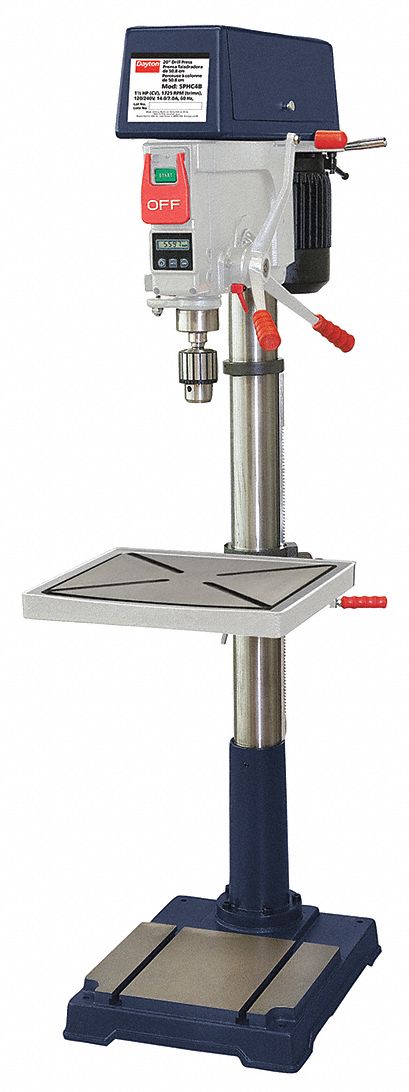 Floor Drill Press, 20 In, 1.5 HP, 120/240