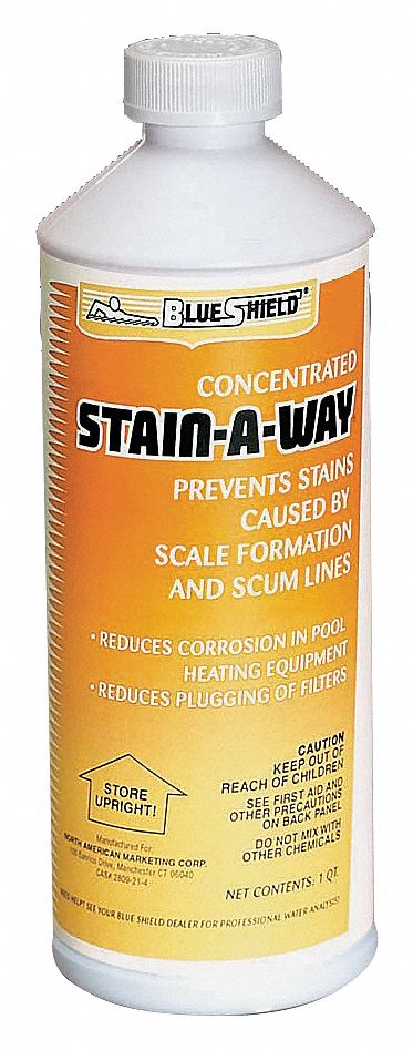 Pool Stain Remover, 1 qt., PK12
