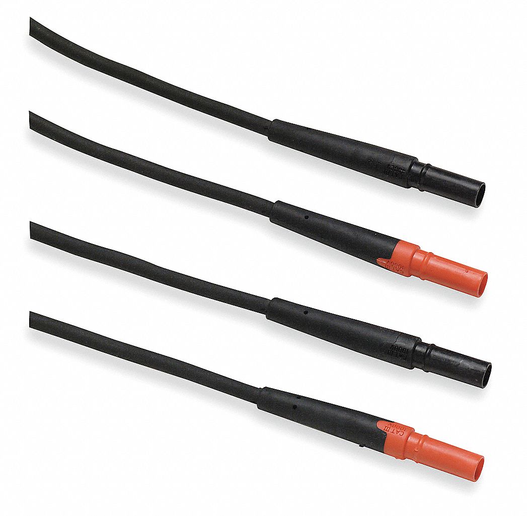 Test Lead, 60 In. L, Black/Red, 1000VAC, PR