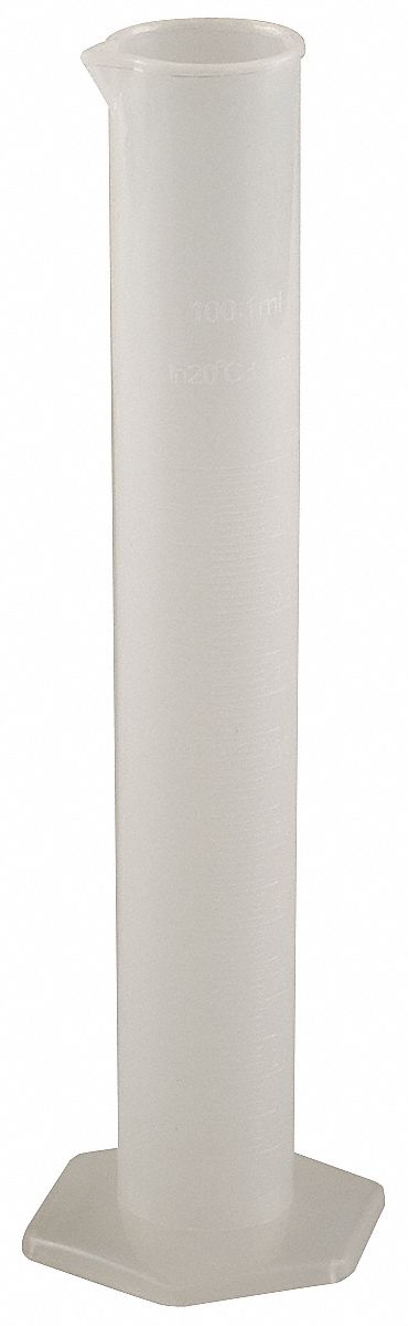 Graduated Cylinder, 500mL, Plastic, Pk 12