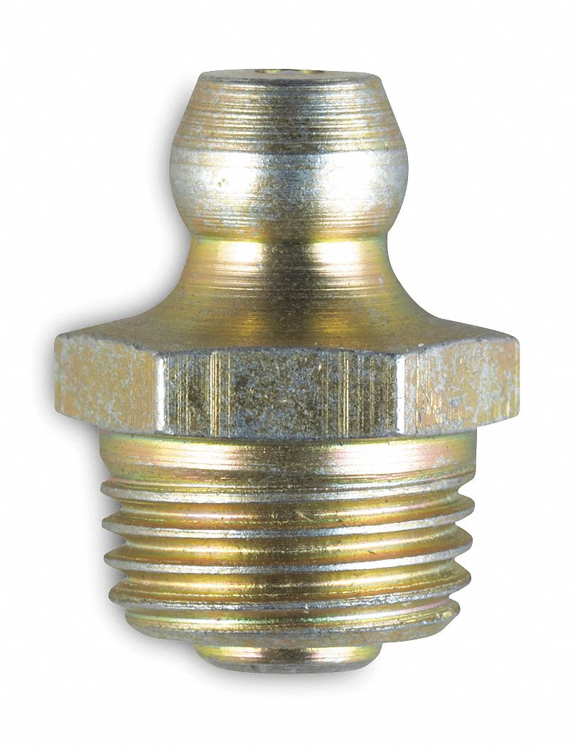 Grease Fitting, Str, OAL .91 In, PK10