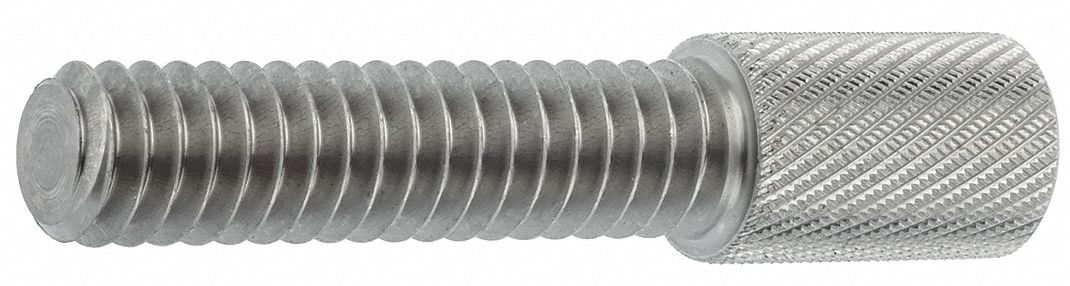 Thumb Screw, Knurled, 6-32x3/4 L, 18-8 SS