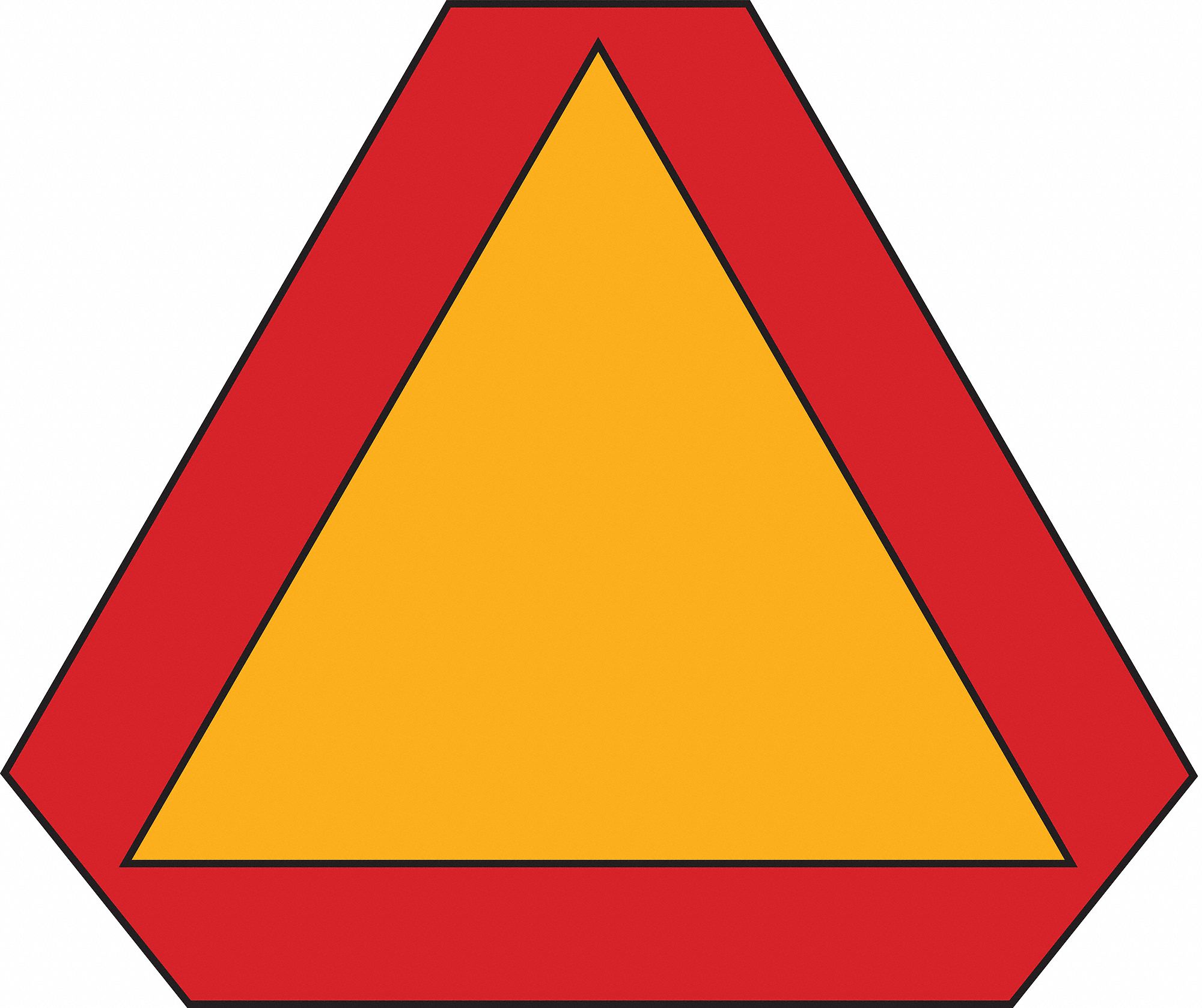 Slow Moving Vehicle Sign, 14 x 16In, ORN/R