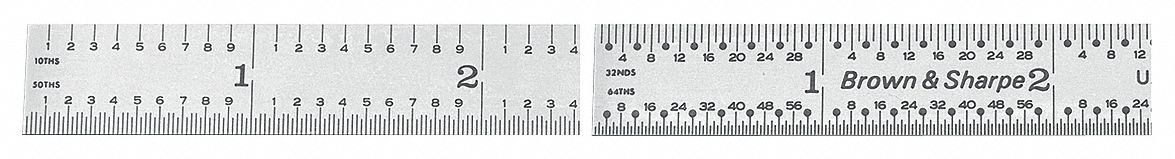 Flexible Rule, Steel, 6 In