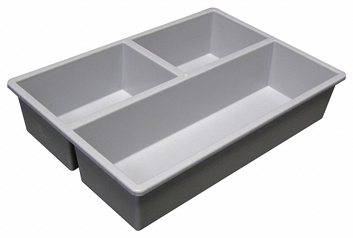 Storage Tray, One Long, Two Short Section