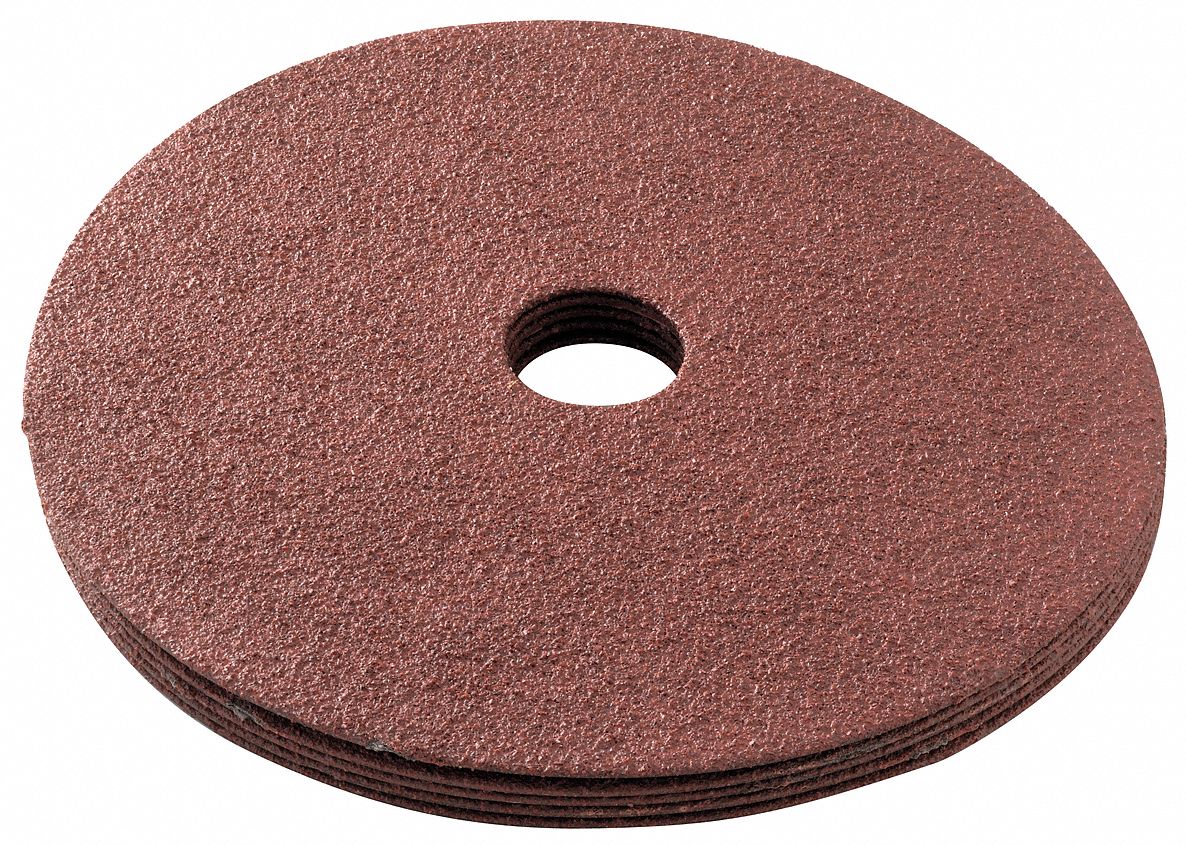 Arbor Mnt Sanding Disc, 5x1/2, 24G, AlO, PK5