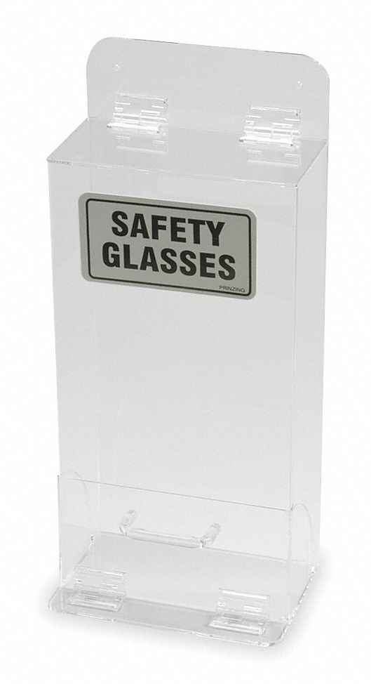 Prot Eyewear Disp, Stk, Clr, Acryl, Wall Mtg
