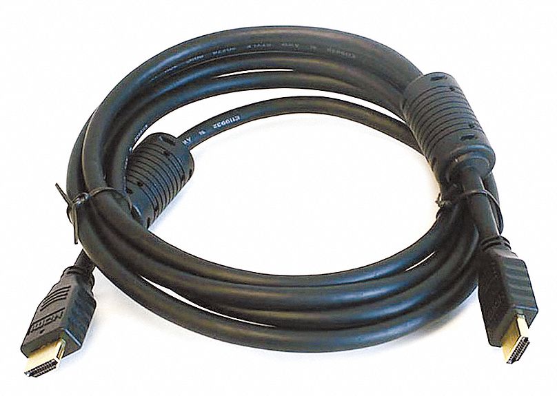 HDMI Cable, High Speed, Black, 8ft., 28AWG