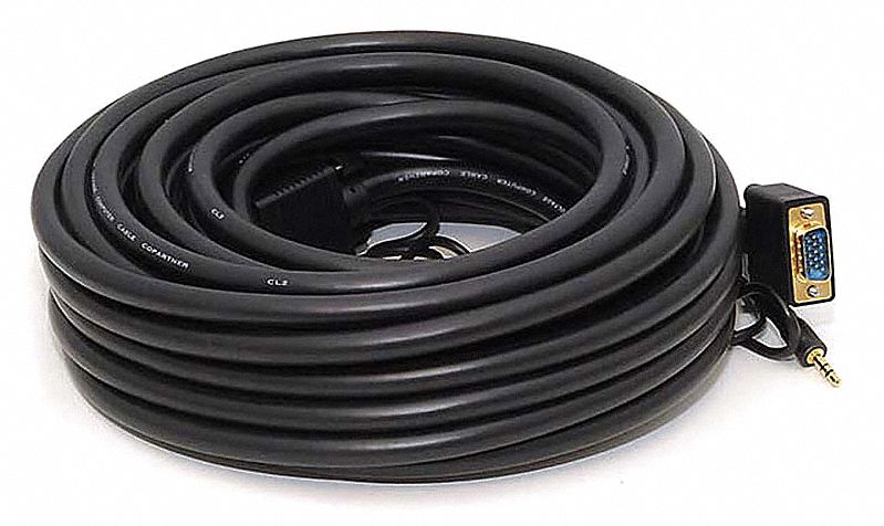 CPU Cord, SVGA/3.5mm Stereo M to M, 50ft