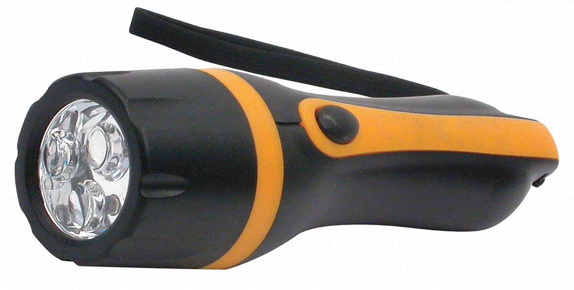 Industrial Flashlight, AAA, LED, Black