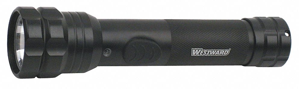 Industrial Flashlight, AAA, LED, Black