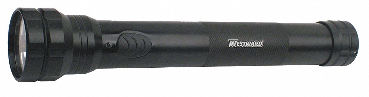 Industrial Flashlight, D, LED, Black