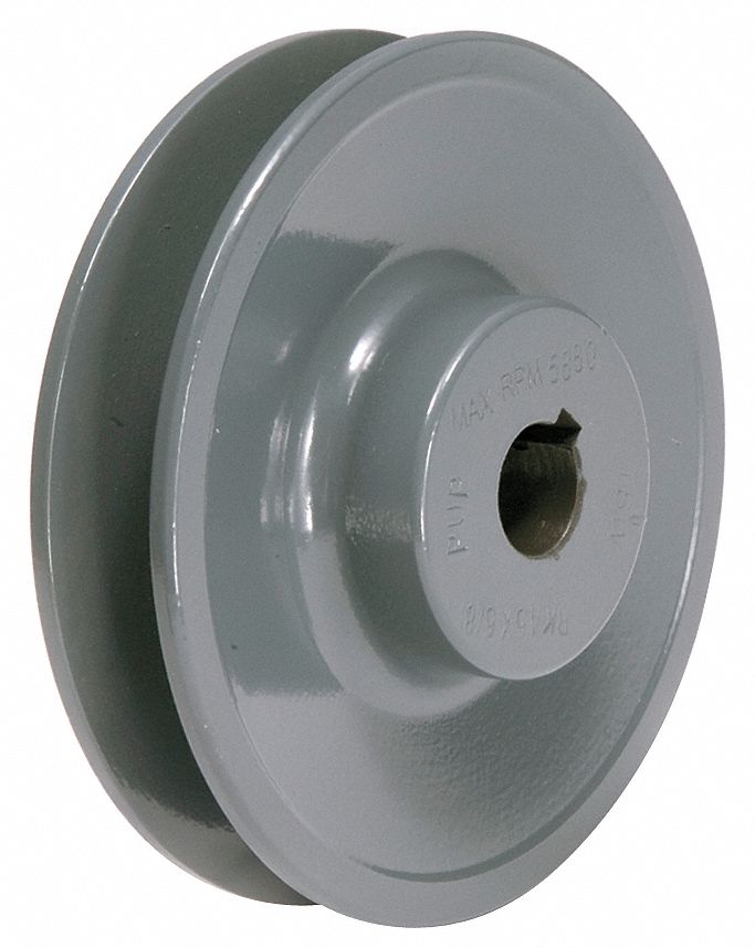 V-Belt Pulley, 3.45 In OD, 5/8 Bore, 1GRV