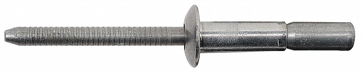 Blind Rivet, Stl/Stl, 1/4 D x 0.75, Pk 1500