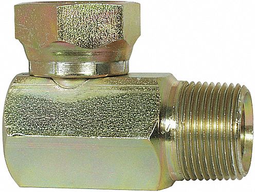 Hose Adapter, MNPT to FNPSM, 90 Deg, Pk 5