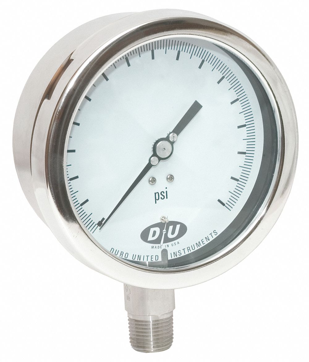 Pressure Gauge, 0 to 600 psi, NIST