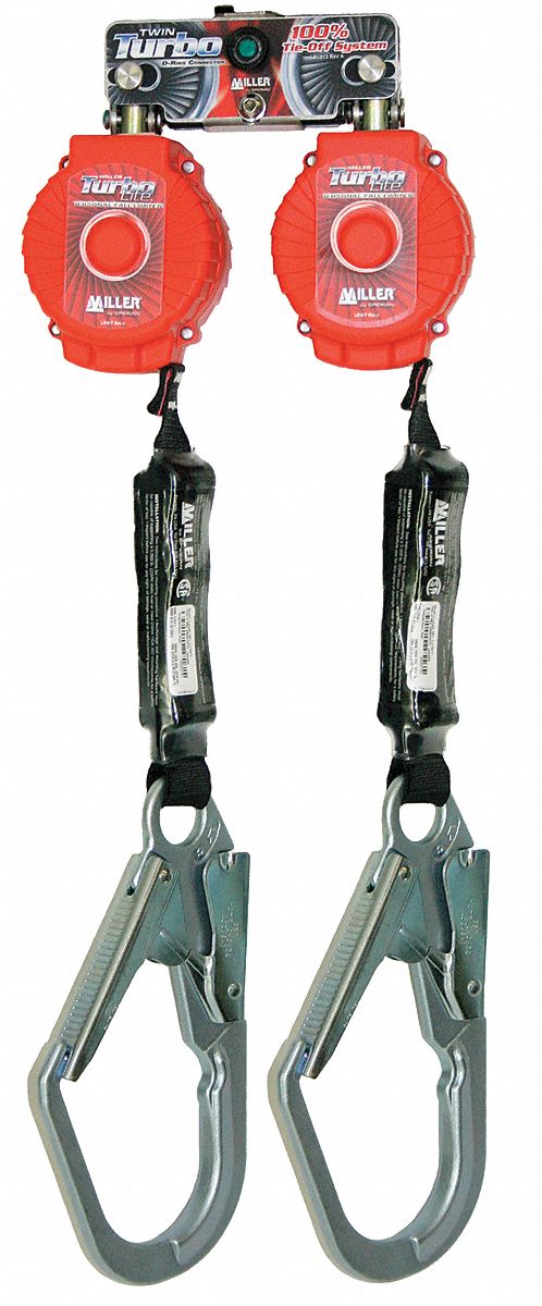 Self-Retracting Lifeline, 6 ft, Plystr, Red