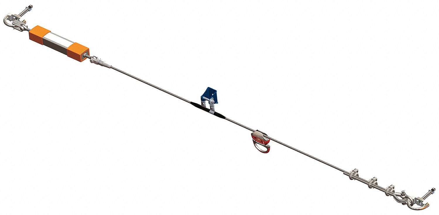 Horizontal Lifeline, Permanent, 450 ft. L