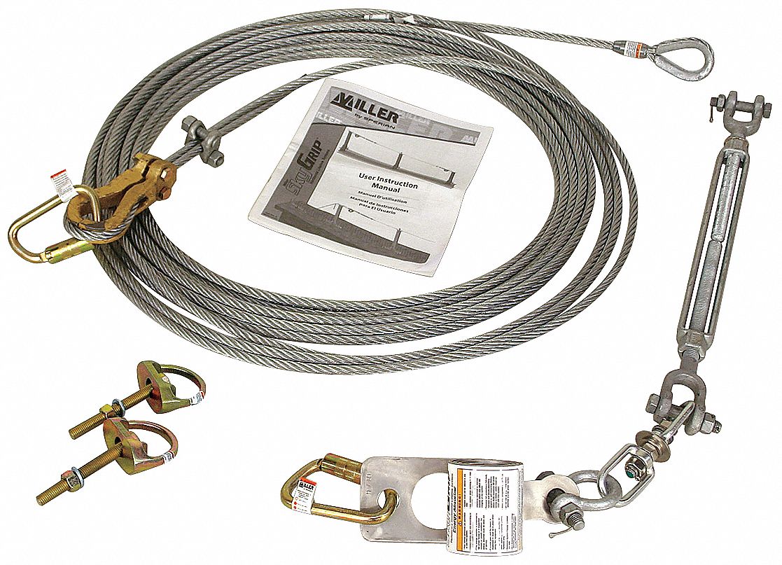 Horizontal Lifeline Kit, 60 ft. L